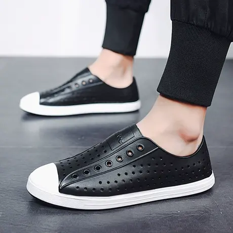 雨鞋男款时尚钓鱼水鞋户外溯溪涉水鞋套鞋工地胶鞋沙滩洞洞鞋男士商品大图