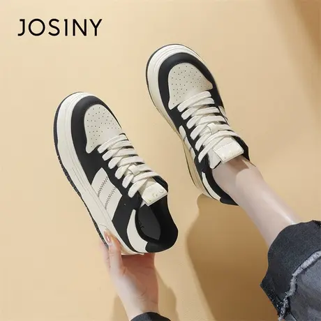 Josiny/卓诗尼内增高小白鞋女鞋子2024新款春季百搭运动休闲板鞋商品大图