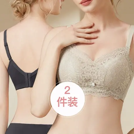 【2件装】梦芭蒂2025年新款内衣女小胸聚拢调整型上托防垂文胸罩商品大图