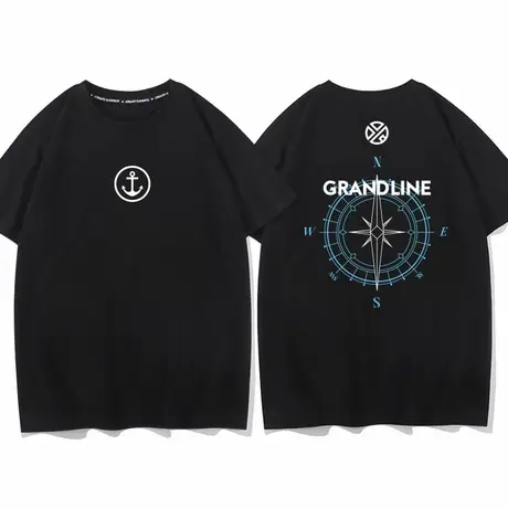 秀洛张艺兴周边衣服男女同款短袖T恤衫GRANDLINE应援服宽松情侣装商品大图