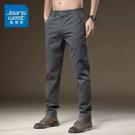 KZ真维斯纯棉直筒休闲裤男士耐磨耐穿工作春秋季2025年新款男裤子商品大图