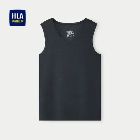 HLA/海澜之家含绵羊毛内衣背心25新保暖含莱赛尔柔软纯色背心男商品大图