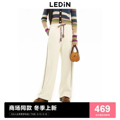 【商场同款】乐町复古休闲长裤宽松女生休闲针织衫长裤C2GHD4164商品大图