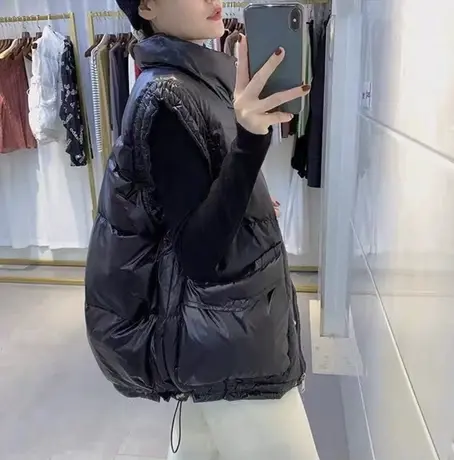 羽绒棉马甲女短款2023冬季新款时尚潮流坎肩百搭外穿背心马夹外套商品大图