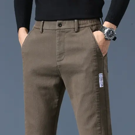 中年爸爸春装春季休闲长裤男士直筒宽松秋冬款弹力新款2024工作裤商品大图