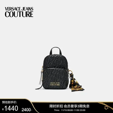 【甄选折扣】VERSACE JEANS COUTURE 女士丝巾装饰Logo双肩包商品大图