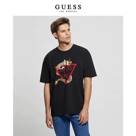 GUESS24年新款春经典潮流龙年限定T恤-图片