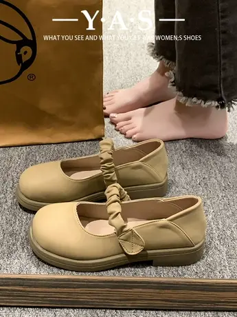 玛丽珍女鞋子夏平底法式晚晚风温柔2024春秋新款单鞋配裙子小皮鞋图片