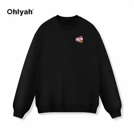 Ohlyah美式大码卫衣男春秋季2023潮牌宽松上衣服重磅长袖T恤外套商品大图