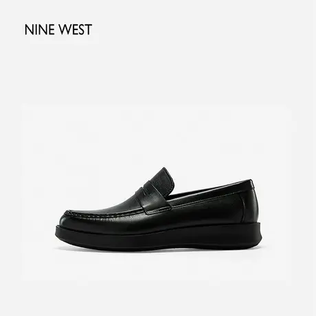 Nine West/玖熙简约通勤正装皮鞋男真皮秋冬乐福男士皮鞋男鞋子商品大图