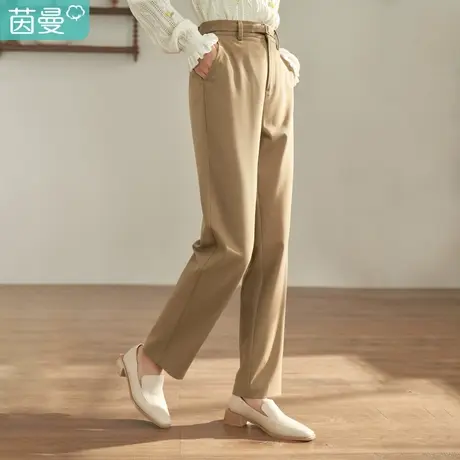 【商场同款】茵曼2023春女装新款通勤萝卜显瘦宽松九分裤裤子图片