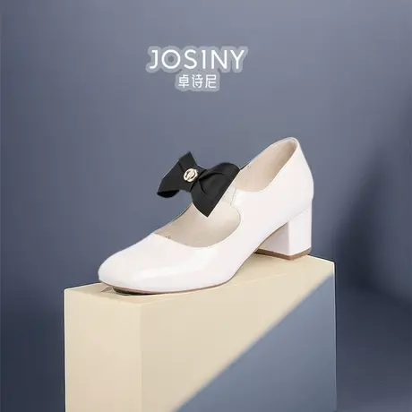 卓诗尼2单鞋女024春季新款鞋子玛丽珍高跟鞋商场同款402A15961商品大图