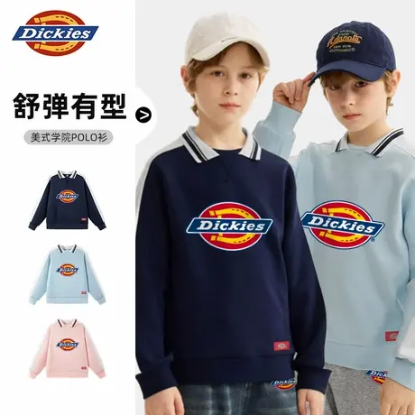 Dickies童装男童秋季卫衣儿童polo领春秋款上衣男孩学院风衣服潮A商品大图