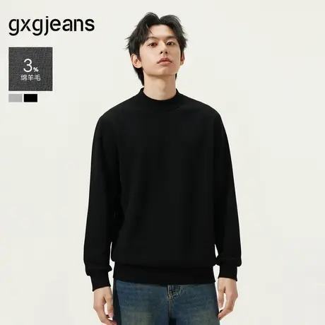gxg.jeans男装 多色基础打底半高领毛衣线衫男士上衣25年冬新品商品大图