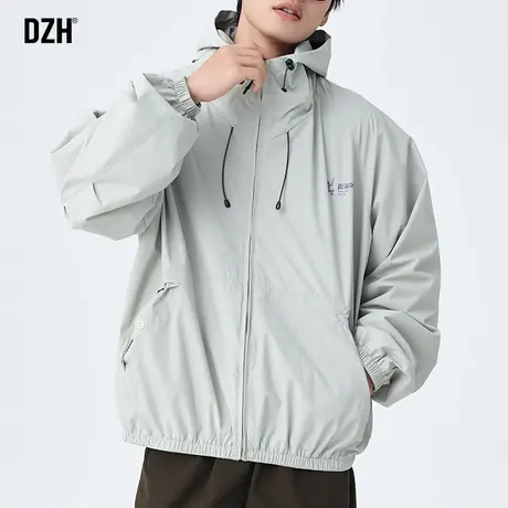 男士冲锋衣外套男春秋季2023新款户外运动登山服机能连帽夹克男装商品大图