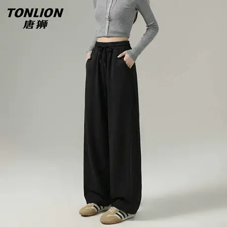 唐狮官方高腰卫裤女2026新款春季美式运动裤香蕉裤显瘦休闲裤子VC图片