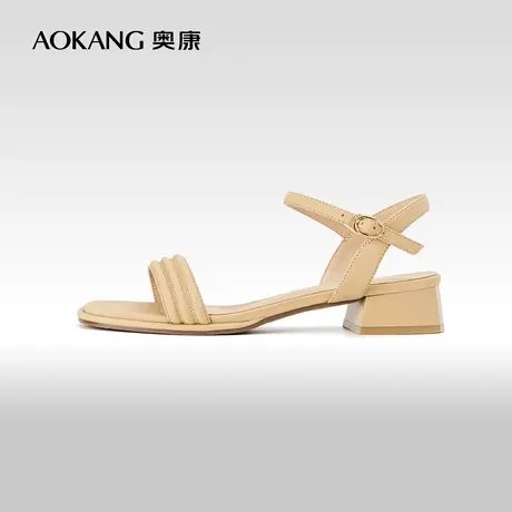 奥康女鞋 夏季气质休闲时尚女士时装凉鞋露趾气质优雅简约潮商品大图