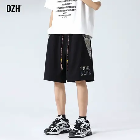 男士黑色短裤男夏季美式潮牌篮球训练运动五分裤过膝中裤大裤衩子商品大图