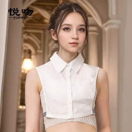 纯棉衬衣领假领子百搭女假领秋冬高端配毛衣打底内搭通勤白衬衫领图片