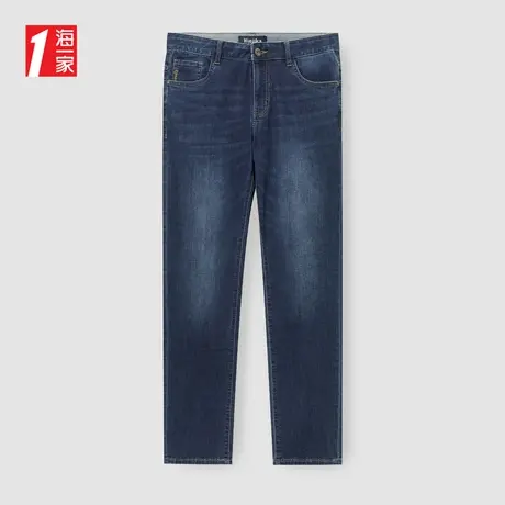 海一家时尚休闲长裤2024夏季新款基础大众中腰青年男士牛仔裤商品大图