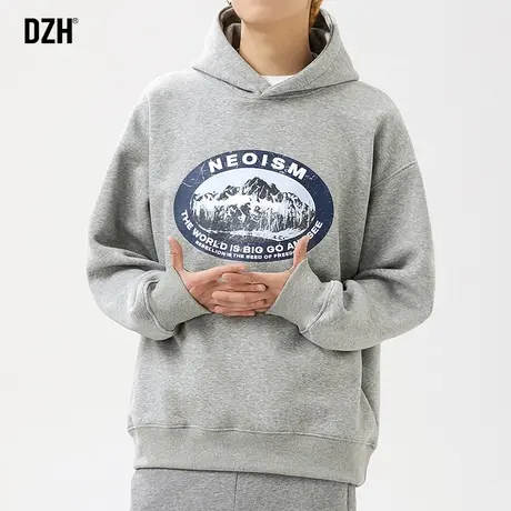 男士连帽日系卫衣男潮牌高级感男装2024年春秋款美式重磅外套男款商品大图