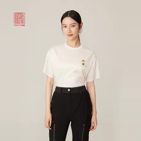 [弹力斜纹缎]EP雅莹高端系列 印花口袋短袖T恤 商场同款5304A图片