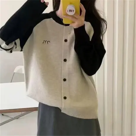 2023春款上衣爆款开衫针织外套女春秋款女装毛衣宽松大码外穿洋气商品大图