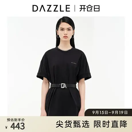 DAZZLE地素奥莱 复古刺绣宽松oversized短袖T恤女2D3B3261A商品大图