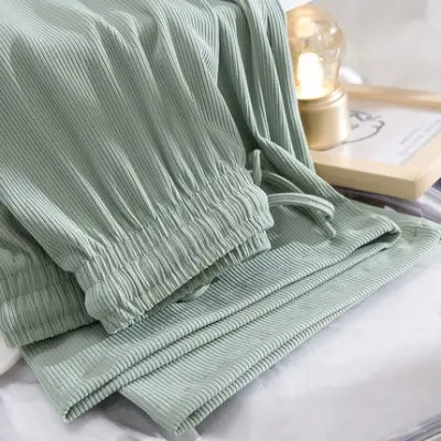 冰丝阔腿裤女夏季薄款高腰垂感休闲凉凉裤宽松bf慵懒风拖地仙仙裤图片