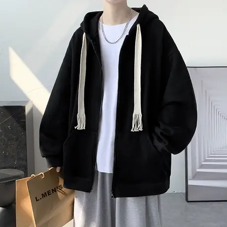 卫衣男连帽秋季ins潮牌夹克秋装衣服oversize高街春秋款美式外套商品大图