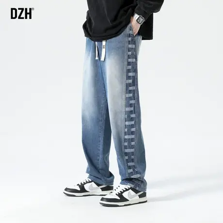 男士直筒牛仔裤潮牌男春夏款宽松裤子男款美式高街休闲裤牛仔长裤商品大图