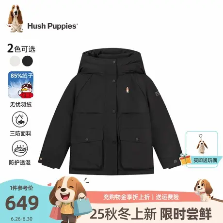 暇步士童装女童三防羽绒服2025冬季新款大童休闲儿童保暖工装外套商品大图