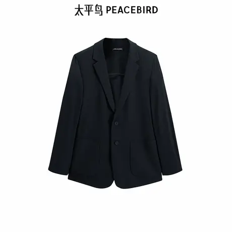 【商场同款】太平鸟男装轻薄泡泡纱西服春新款商务外套B1BAF1406图片