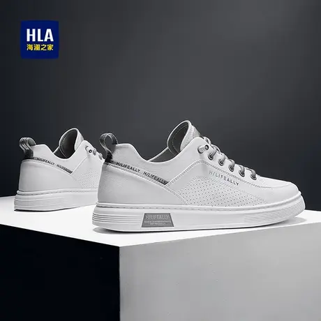 HLA/海澜之家板鞋男鞋春秋款2025新款小白鞋百搭透气男士休闲鞋子商品大图