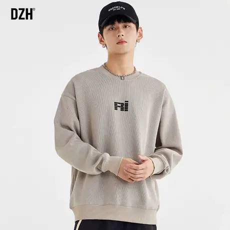 男士美式重磅卫衣男圆领潮牌宽松男装2023新款秋季休闲套头上衣服商品大图