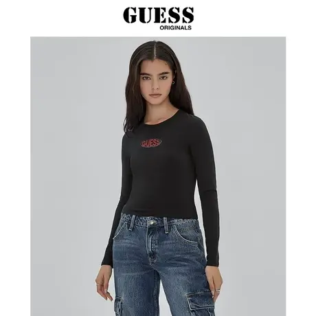 GUESSOriginals  女士纯色简约时尚套头卫衣-W4RI58KA0Q1商品大图