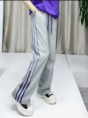 早春新款爆款洋气休闲直筒窄版阔腿裤女春秋外穿垂坠感拖地裤卫裤商品大图