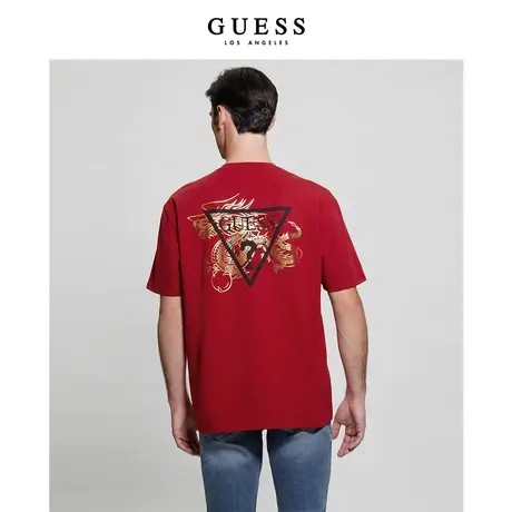 GUESS24年新款春男士龙年新年限定时尚潮流本命年T恤-M4RI0AKAC30商品大图