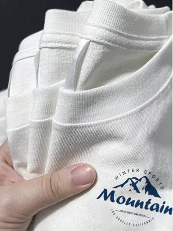 美式复古重磅仿棉短袖t恤女夏季2023新款欧美潮牌小众设计感上衣商品大图