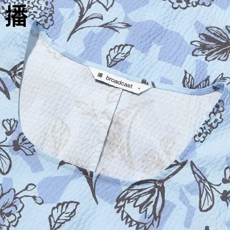 播碎花连衣裙女2023夏季新款A字裙休闲U型领印花系带中长裙裙子图片