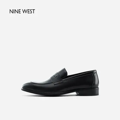 Nine West/玖熙简约百搭舒适乐福鞋男鞋商务通勤皮鞋男真皮商品大图