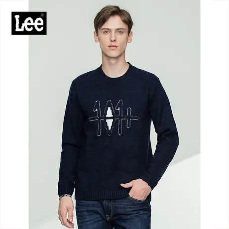 Lee商场同款101+21秋冬新品标准版多色圆领男毛衣LMT0011776MT图片