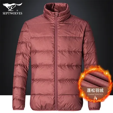 七匹狼狼族部落羽绒服男2023冬季男士户外休闲立领保暖鸭绒外套男商品大图