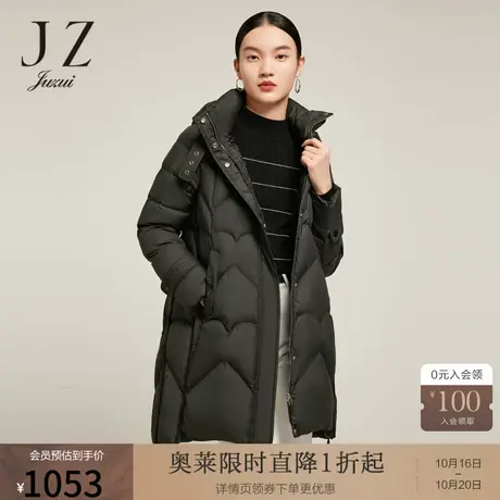 JZ玖姿商场同款休闲帽款外套女装冬季新款羽绒服JWBD03219商品大图