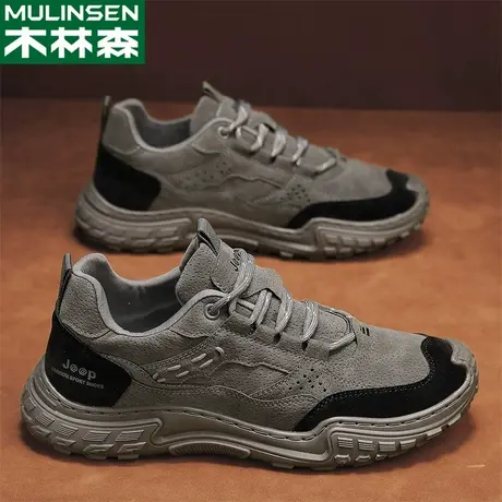木林森男鞋2024新款潮工地干活防滑劳保鞋网面棉鞋春季休闲运动鞋商品大图