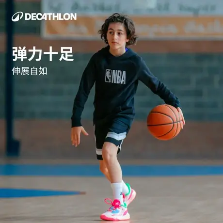 【NBA联名款】迪卡侬儿童连帽衫男童女童保暖运动卫衣秋冬装KIDO图片