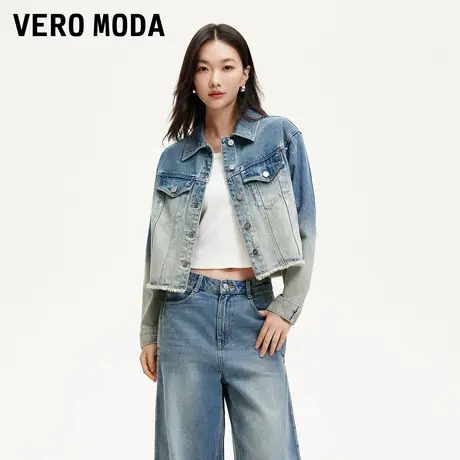 【来了就好】Vero Moda短外套25夏短款渐变水洗牛仔纯棉325157006商品大图