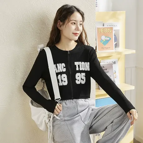 唐狮打底衫女毛衣内搭ins春秋新款内搭针织衫上衣甜辣长袖白色图片