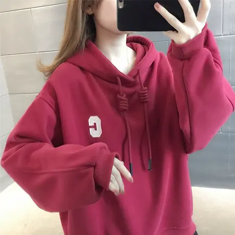 2023春秋新款卫衣女宽松韩版加绒爆款时尚洋气外套ins潮秋冬上衣图片