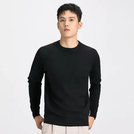 抗起球套头男士毛衫男毛衣春秋新款圆领休闲青年保暖打底针织衫冬商品大图